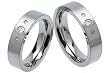 cBlue [Diamond] Titanium Three Stone Diamond Ring