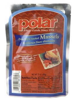 12 Pack Case of 3 oz. Smoked Mussels Pouch by Smoked Fish