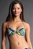 Plaid Bow Bandeau Tops by Shoshanna