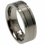Titanium ring with matte polish, laser cut designs, and comfort fit-Width: 5.4mm