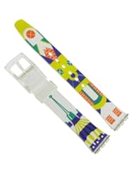 12mm Urban City Design Colorful Ladies Watch Band for Swatch- FREE SPRING BARS