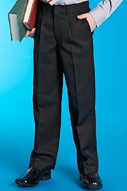 Boys Supercrease Pleat Front Trousers in Shorter Longer Lengths