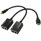 HDMI Extender over Cat5e/6 Cables 1080p (Up to 100 Feet ) - Supporting DVI Equipments when Used with an HDMI to DVI Adapter