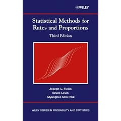 Statistical Methods for Rates and Proportions (Wiley Series in Probability and Statistics)