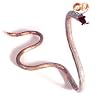 Whimsical "Copperhead" Garden Snake Sculpture