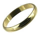 Image of 9ct Yellow Gold Gents 3mm D Shape Wedding Ring