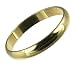 9ct Yellow Gold Gents 3mm D Shape Wedding Ring