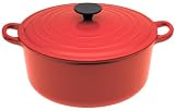 Le Creuset Enameled Cast-Iron 4-1/2-Quart Round French Oven, Red
