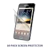 Invero� 10 PACK LCD Screen Protector Pack for Samsung Galaxy Note with Cloth