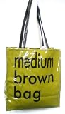 Medium Brown / Green Bag - Shopper Tote Handbag