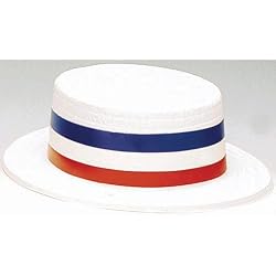 Patriotic Plastic Skimmer Hat Adult