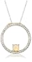 10k Yellow Gold Opal and Diamond Circle Pendant