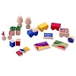 PLAN TOYS Dollhouse Accessory Set - Living Room and Bedroom