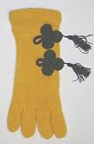 Ga22, Hand Trimmed Angora Gloves with Braided Tassle for Women and Teens