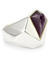 Kara Ross "Pyramid" Large Ring, Size 7 with Ruby