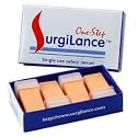Surgilance Self Retracting Lancet Orange 2.2mm 100/bx