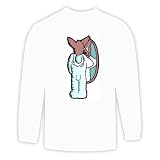 Long Sleeve T-shirt with clothing, wolf, costume, sheep, mirror Large White