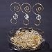 ACRYLIC W/GOLD WIRE ORNAMENT HOOKS - 2.25 CLEAR ACRYLIC W/GOLD WIRE ORNAMENT HOOKS 24PC.