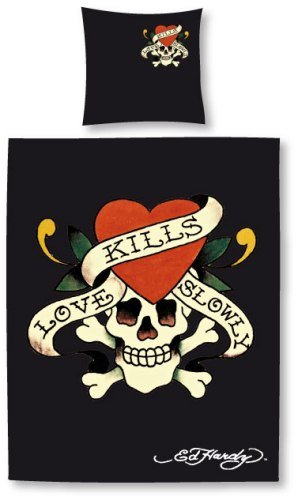 Childrens Toyshop  Küche & Haushalt : Ed Hardy Bettwäsche "Love Kills Slowly"