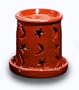 Moroccan Star Moon Candle Holder Brown