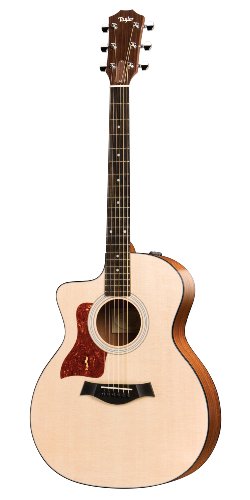 Taylor Guitars 114ce Grand Auditorium Solid Sitka Spruce Top Sapele BackSides Cutaway ES-T Left