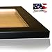 US Art 12x36 Flat Black 1.25 Inch Wide, Smooth Wrapped Wall Decor Picture Poster Photo Frame