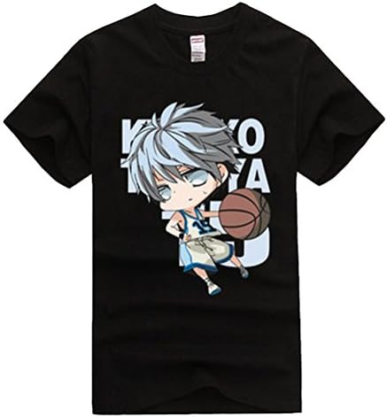 Japanese Anime Kuroko No Basket 6 Players Kuroko Tetsuya Men&amp;Women T-shirt (S, Black)