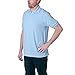Hanes Men's Cotton-Blend EcoSmart Jersey Polo with Pocket Light Blue