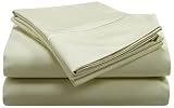Renaissance Collection 600-Thread-Count Cotton Sateen Queen Sheet Set, Pale Green