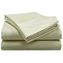 Renaissance Collection 600-Thread-Count Cotton Sateen Queen Sheet Set, Pale Green