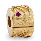 Authentic Pandora 14k YG Ruby Babbling Brook Clip