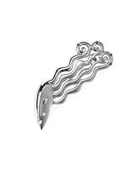 Zandra Rhodes Sterling Silver Sapphire & Diamond Brooch