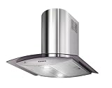 100cm Stainless Steel Smoke Glass Curved Cooker Hood FREE Vent Kit P707.10-S  from Premier Range