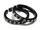 Large Acrylic Hoop Rhinestone Earrings Fashion Jewelry