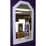 (WM-218) Solid Wood Arch Top Style Wall Mirror 14w x 18h, Enamel Finish or stain finish, Easy to hang with two hidden... by WG Wood Group