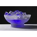 Beleuchteter Tischnebler blau mit Glas Eisw�rfeln u. Glasschale "ICE"