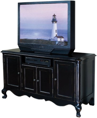 Antique Black Media Chest