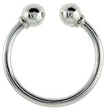 Sterling Silver 1 5/16 (34 mm) Horse Shoe Type Key Ring