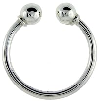 Sterling Silver 1 5/16" (34 mm) Horse Shoe Type Key Ring