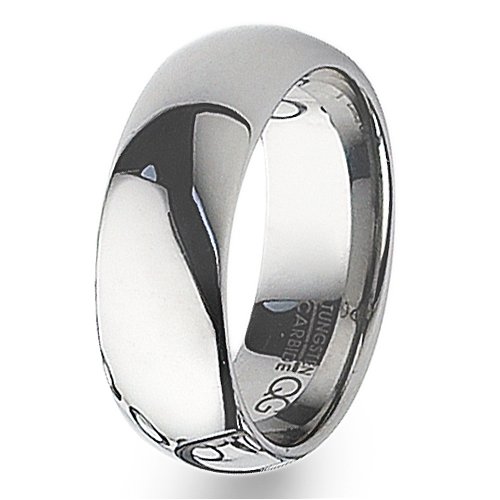 Polished Tungsten Carbide Ring (8.0 mm) - Sizes 5-13