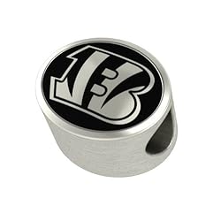 Cincinnati Bengals NFL Jewelry and Bead Fits Most European Style Bracelets. High Quality Bead in Stock for Immediate Shipping