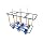 Vestil PANEL-H Horizontal with Lower Wire Deck Shelf Panel Cart, 2000 lbs Load Capacity, 41" Height, 64" Length x 31" Width