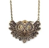 LadyGirl Christmas On Sale! Vintage Owl Necklace Long Pattern Necklace Coat Chain, Gift Idea, Gift Box Included