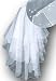 Beaded Pearl Wedding Veil in White, Scallop Trim