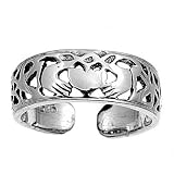 Silver Toe Ring - Claddagh
