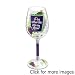 Wine Glass "Wine Day", Hand Painted Glassware