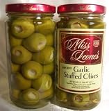 Gourmet Food : Garlic Stuffed Gourmet Queen Spanish Olives 12 oz. Jar - 3 Jars