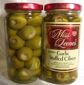 Garlic Stuffed Gourmet Queen Spanish Olives 12 oz. Jar by Leonard Mountain