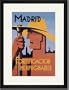 Black Framed/Matted Print 17x23, Madrid: Impregnable Fortress