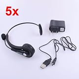 Neewer 5x Wireless Bluetooth Headset Boom Microphone For Sony PlayStation 3 Slim